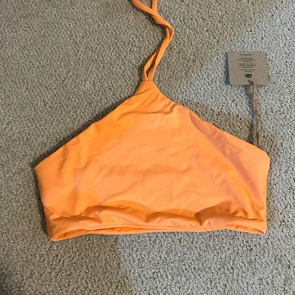 NWT Free People x toast apex bikini top nectarine - Picture 2 of 3